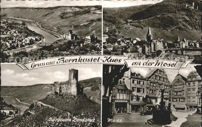 BERNKASTEL-KUES Berncastel Rheinland-Pfalz Markt Burgruine Landshut