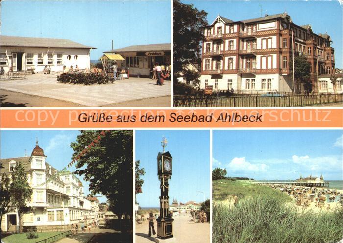 Ahlbeck Ostseebad Strandpromenade Stranduhr Kurt Burger