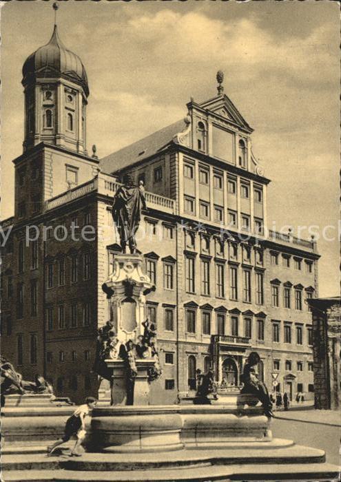 Augsburg Augustusbrunnen Rathaus