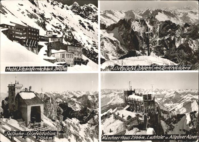 Zugspitze Bayerisches Zugspitzbahn Hotel Schneefernerhaus Ostgipfel