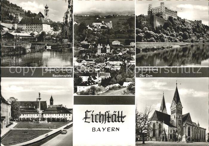 Eichstaett Oberbayern Willibaldsburg Dom Residenzplatz