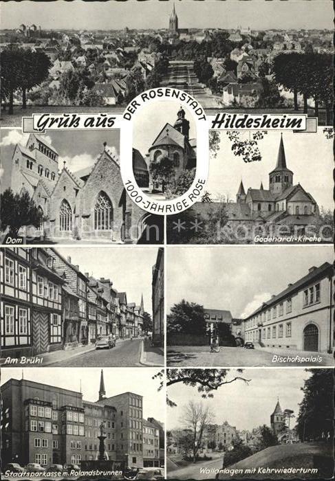 HILDESHEIM CITY Godehardi-Kirche Dom Bischofspalais Bruehl