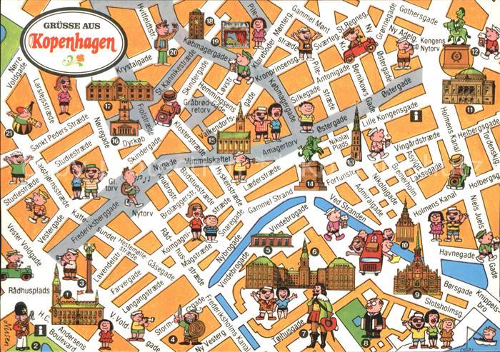 Kopenhagen Stadtplan Raedhuser Tivoli Lurblaeserne