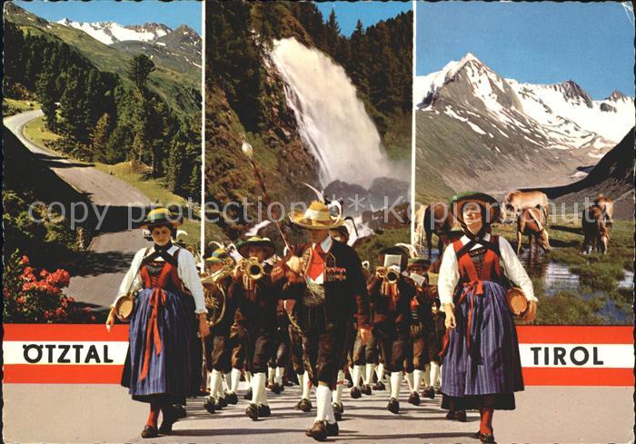 Timmelsjoch oetztal Trachtenkapelle Stuibenfall