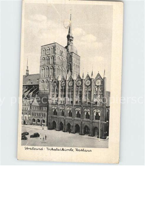 Stralsund Mecklenburg Vorpommern Nikolaikirche Rathaus