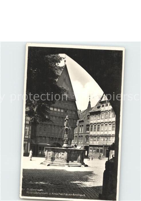 HILDESHEIM  CITY Rolandbrunnen und Amtshaus