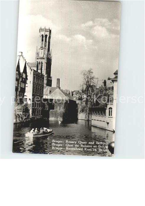 BRUGGE Bruges Belgie Rozenhoed Kaai en Belfort