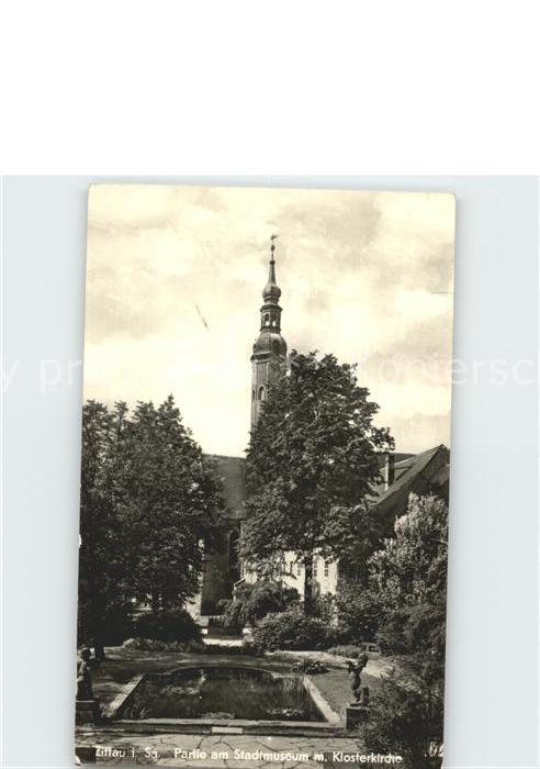 Zittau Partie am Stadtmuseum mit Klosterkirche