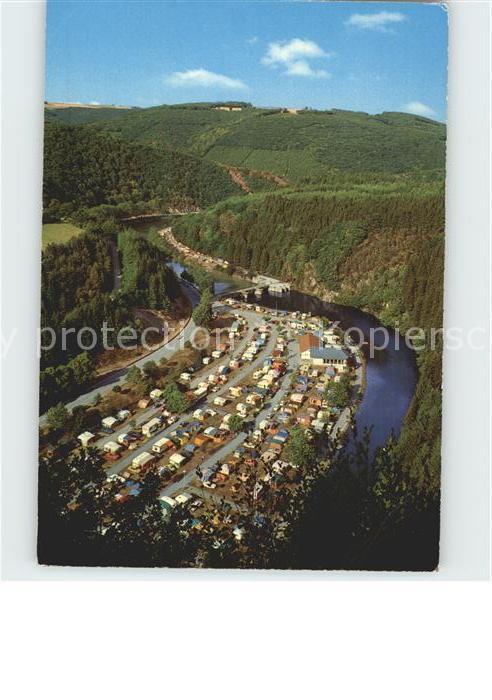 Esch-sur-Sure Fliegeraufnahme Camping im Aal