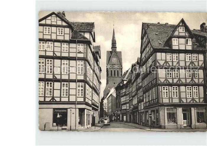 HANNOVER  CITY Kramerstrasse Fachwerk Marktkirche