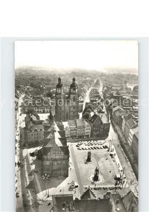 Wittenberg Lutherstadt Fliegeraufnahme Kirchenpartie