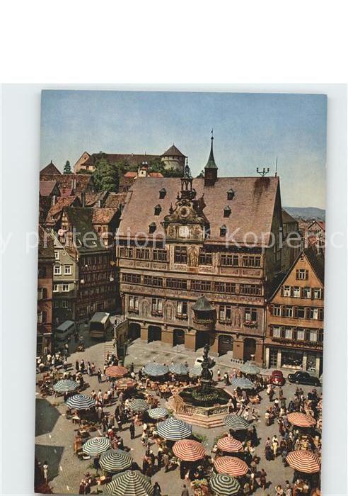 TueBINGEN BW Marktplatz mit Rathaus