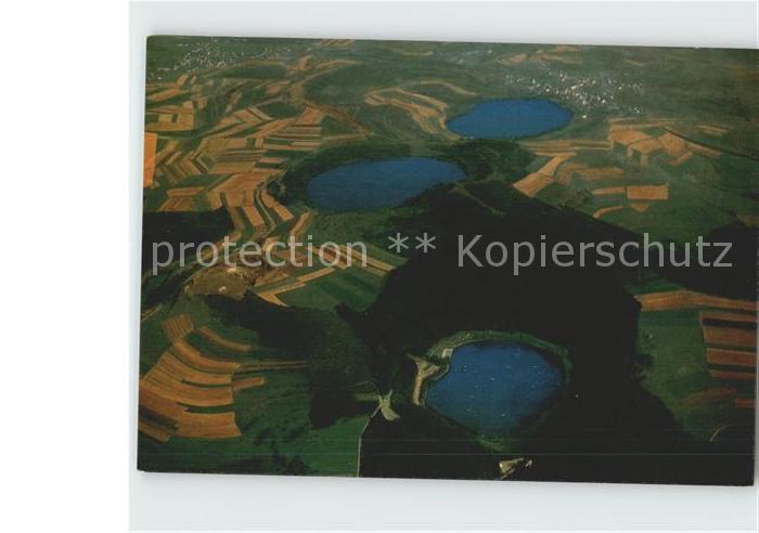 Gemuenden Eifel Fliegeraufnahme Vulkan Maare im Naturpark Suedeifel
