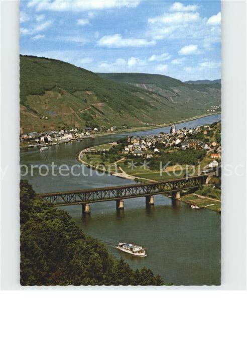 Bullay Mosel Fliegeraufnahme mit Alf und Moselbruecke