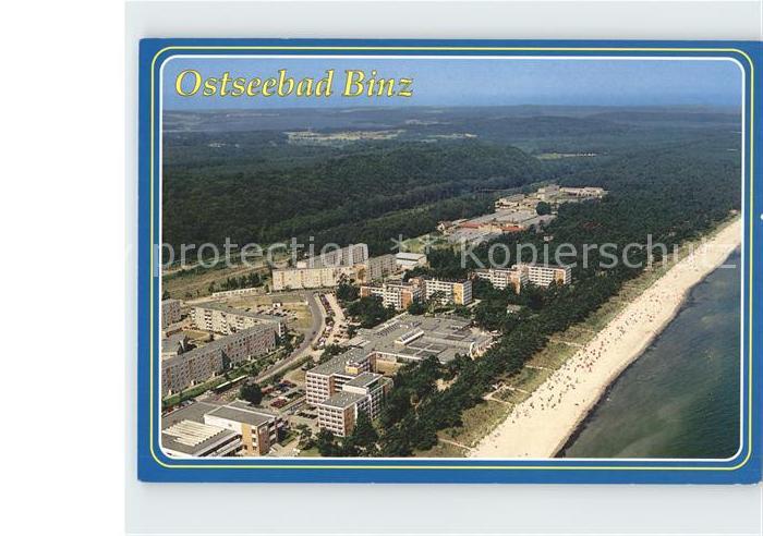 Binz Ruegen Fliegeraufnahme Strandpartie