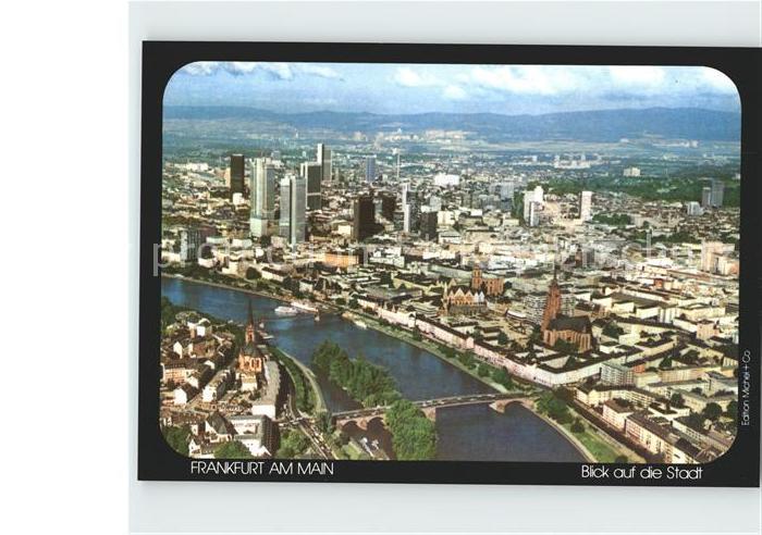 Frankfurt Main Fliegeraufnahme Mainpartie