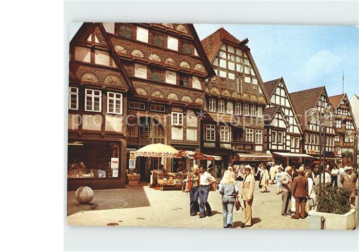 Bad Salzuflen Langestrasse Fussgaengerzone Fachwerk