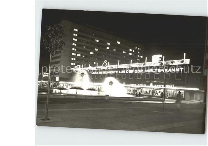 DRESDEN Elbe Prager Strasse bei Nacht