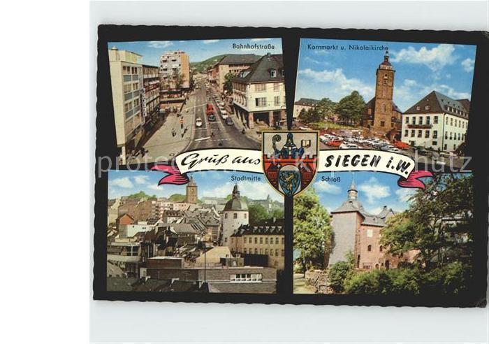 Siegen Westfalen Bahnhofstrasse Kornmarkt Stadtmitte Schloss