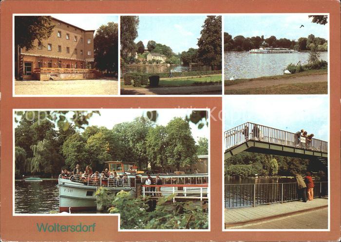 Woltersdorf Erkner Kalksee Schiffsanlegestelle Schleusenbruecke