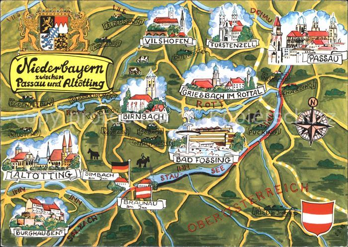 PAssAU Bayern Niederbayern zwischen Passau und Altoetting