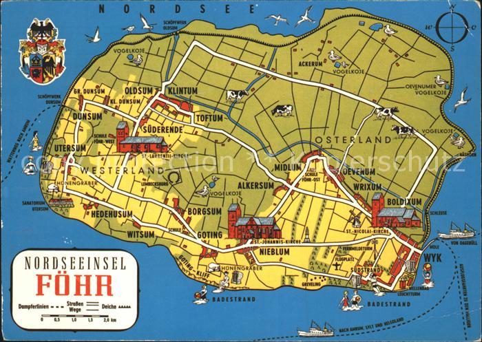 Insel Foehr Inselkarte
