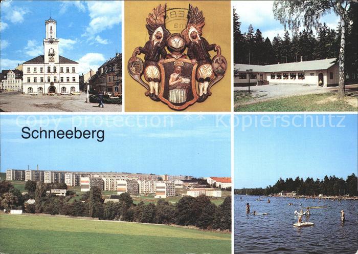 Schneeberg Erzgebirge Rathaus Wappen Gaststaette am Keilberg