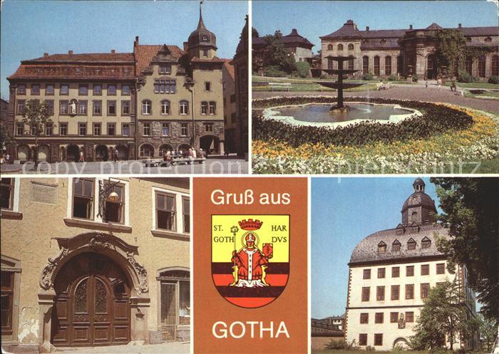 Gotha Thueringen Hauptmarkt Ratskeller Orangerie Haus zur Goldschelle- Portal