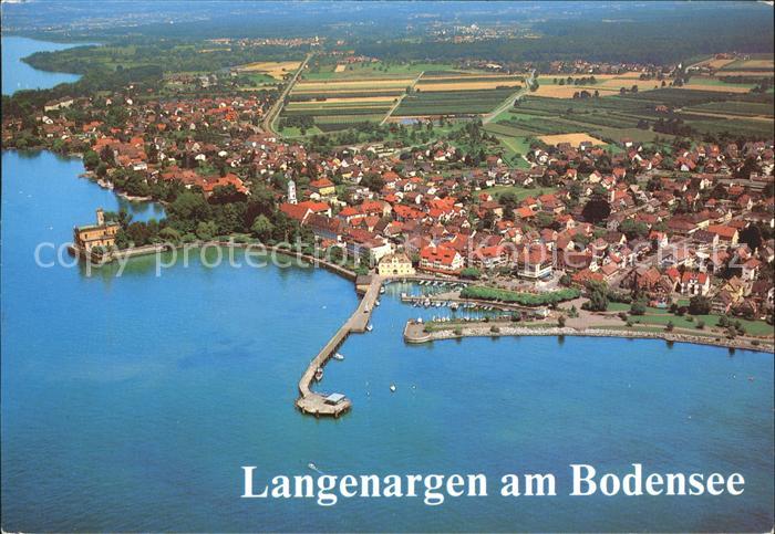 Langenargen Bodensee Fliegeraufnahme Hafen Landesteg