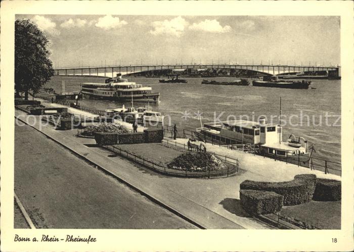 Bonn Rhein Rheinufer Dampfer