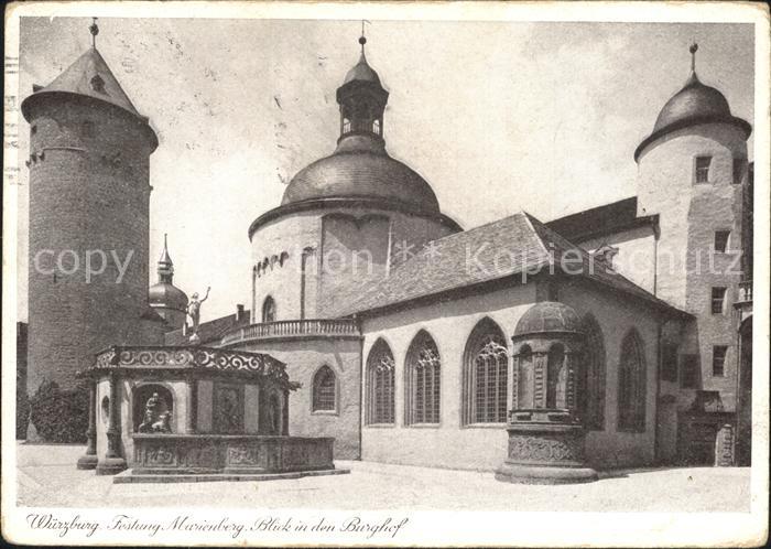 WueRZBURG Bayern Festung Marienburg Burghof