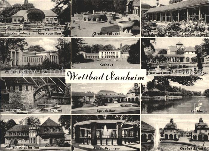 Nauheim Bad Trinkkuranlage Teichhaus Grosser Sprudel William G. Kerckhoff-Instit