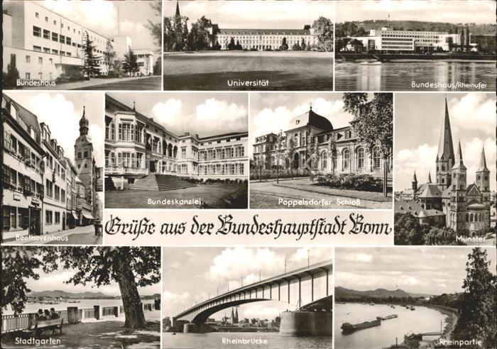 Bonn Rhein Universitaet Bundeshaus Muenster Beethovenhaus