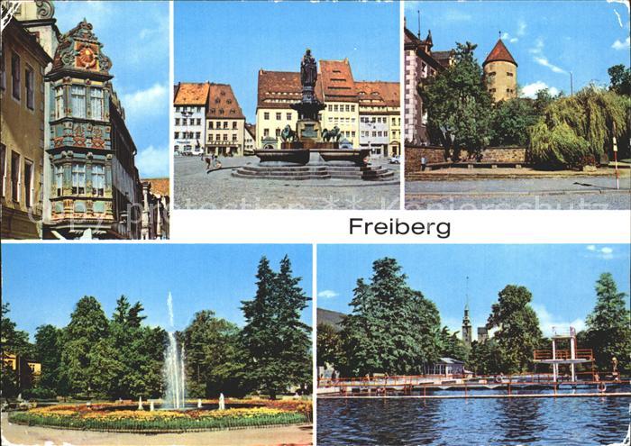 Freiberg Sachsen Karl-Marx-Strasse Johannisbad Schloss Freudenstein