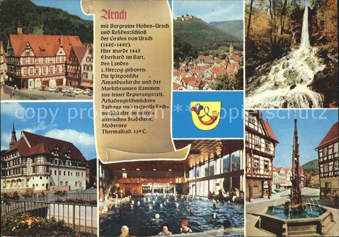 Urach Schwarzwald Brunnen Wasserfall Hallenbad