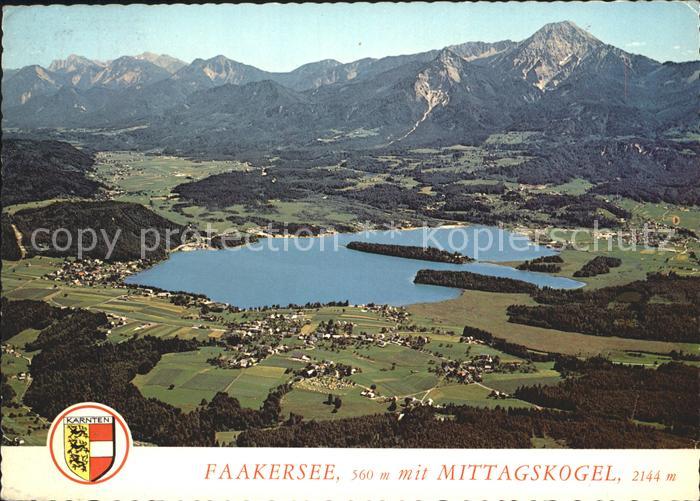 Faakersee Fliegeraufnahme Mittagskogel Karawanken