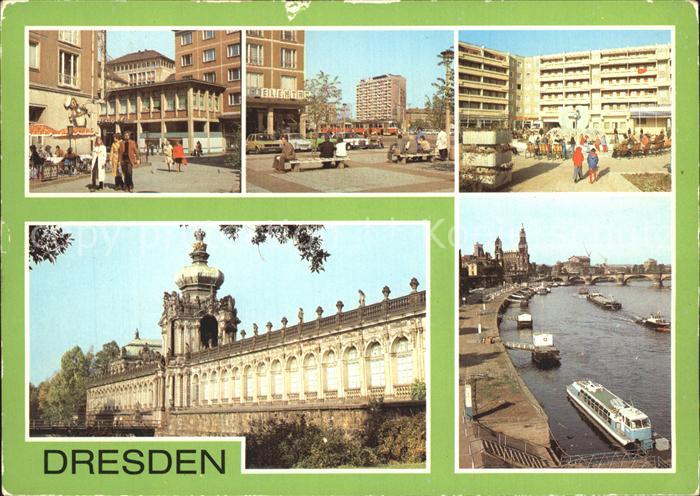 DRESDEN Elbe Pirnaischen Platz Neustaedter Markt Zwinger Kronentor Langgalerie