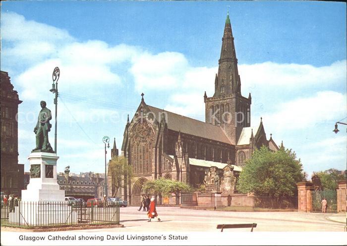 Glasgow Cathedral showing David Livingstone Statue