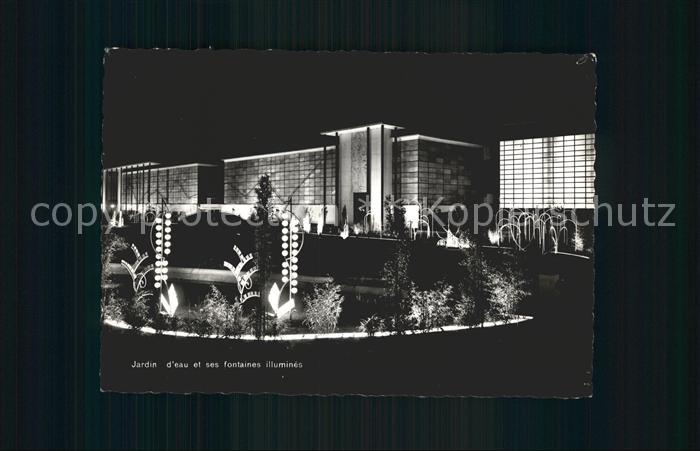 Liege Luettich Jardin d eau et ses fontaines illumines