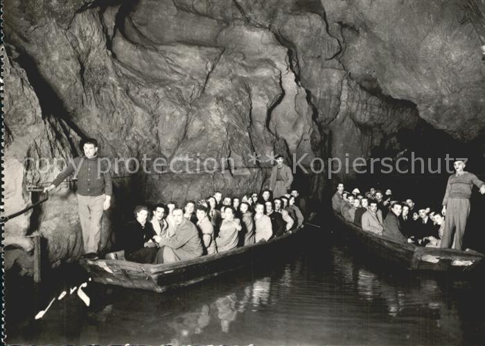 Hoehlen Caves Grottes Betharram Promenade en barque sur le la