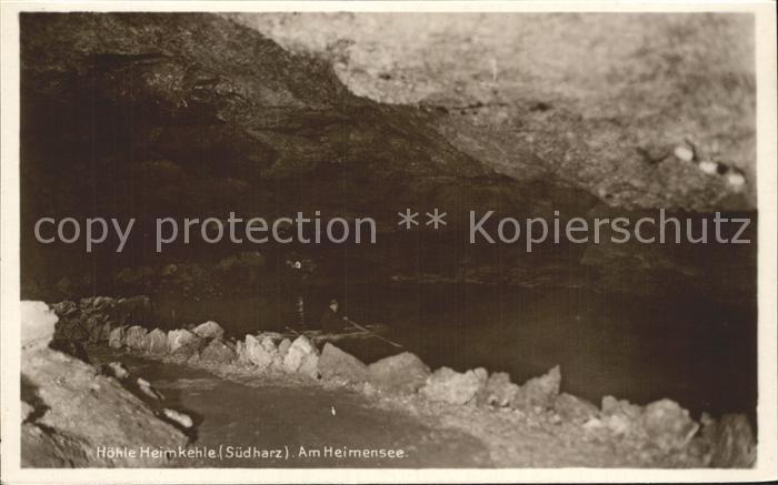 Hoehlen Caves Grottes Heimkehle Südharz Heimensee