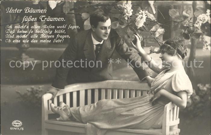 Foto Amag Nr. 61411/6 Paar Poesie Unter Bäumen süsses