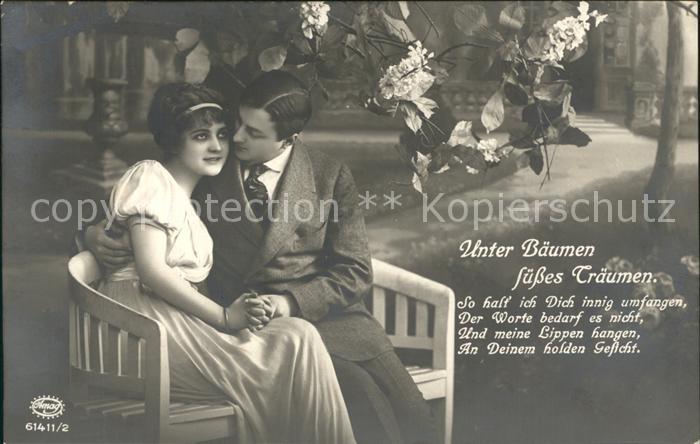 Foto Amag Nr. 61411/2 Paar Poesie Unter Bäumen süsses