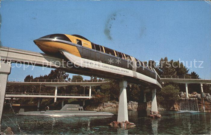 Disneyland California Tomorrow Land Sleek Monorail Train Submarine