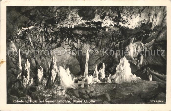 Hoehlen Caves Grottes Rübeland Harz Hermannshöhle Blaue Grott