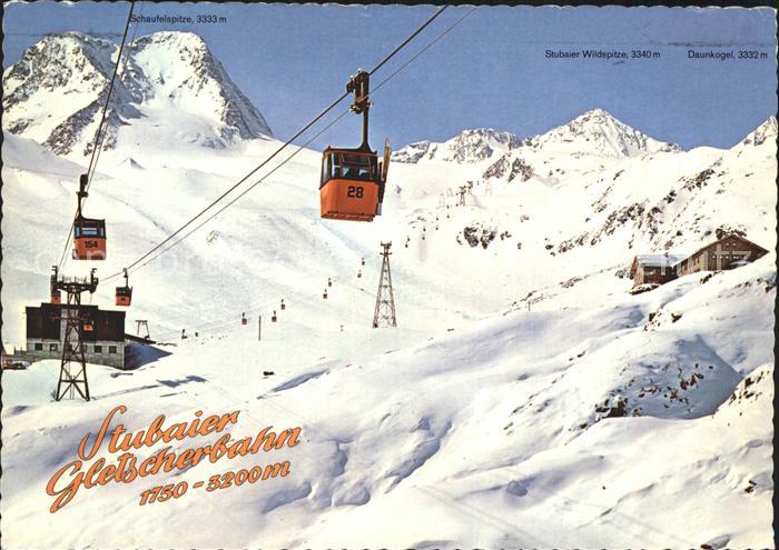 Seilbahn Stubaier Gletscherbahn Mittelstation Fernau Dresdnerhuette
