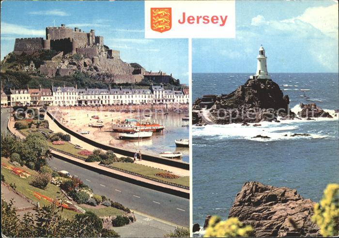 Leuchtturm Lighthouse Jersey Mont Orgueil Castle Corbiere