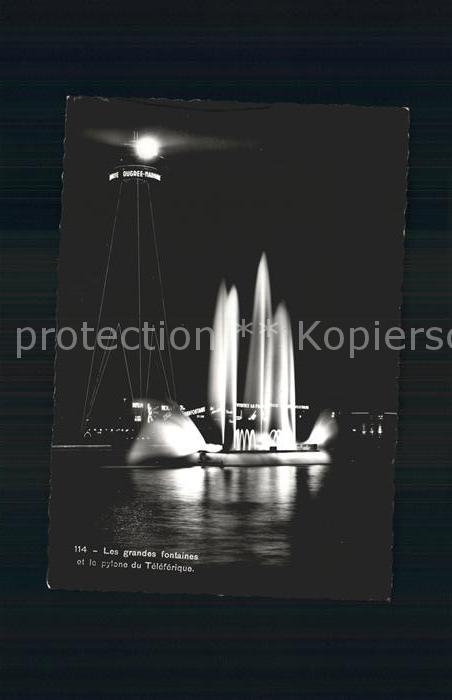 Exposition Internationale Liege 1939 Les grandes fontaines Pylone du Teleferique