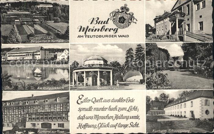 Bad Meinberg Berggarten Kurheim Kurpark Teich Kurhotel Badehaus Quellentempel