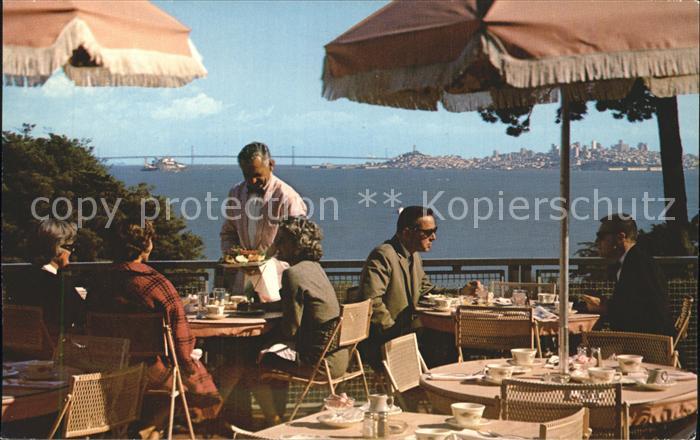 Sausalito Continental Alta Mira Hotel Restaurant Terrace view to San Francisco